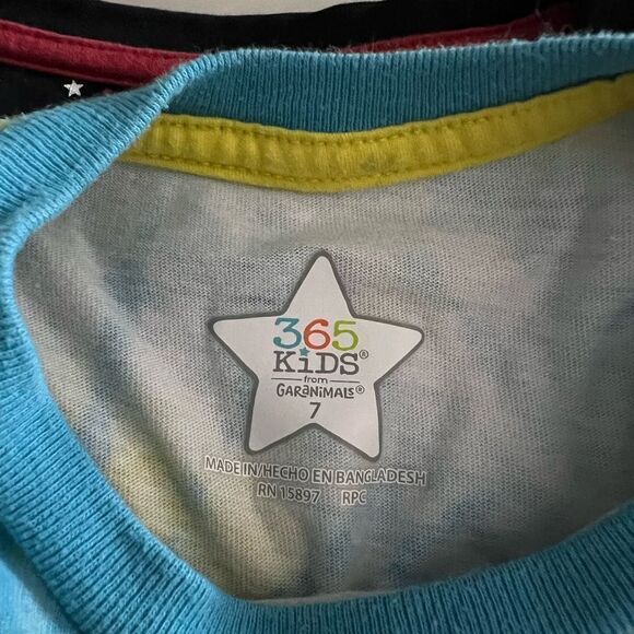 Kids 2 T Shirts Graphics ‘Bear’ Tye Dye ‘Oh Yeah’ Black Blue Green 5/6, 7 - Picture 4 of 4